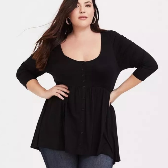 Torrid blouse desert coral color, 3/4 sleeve - Picture 1 of 4